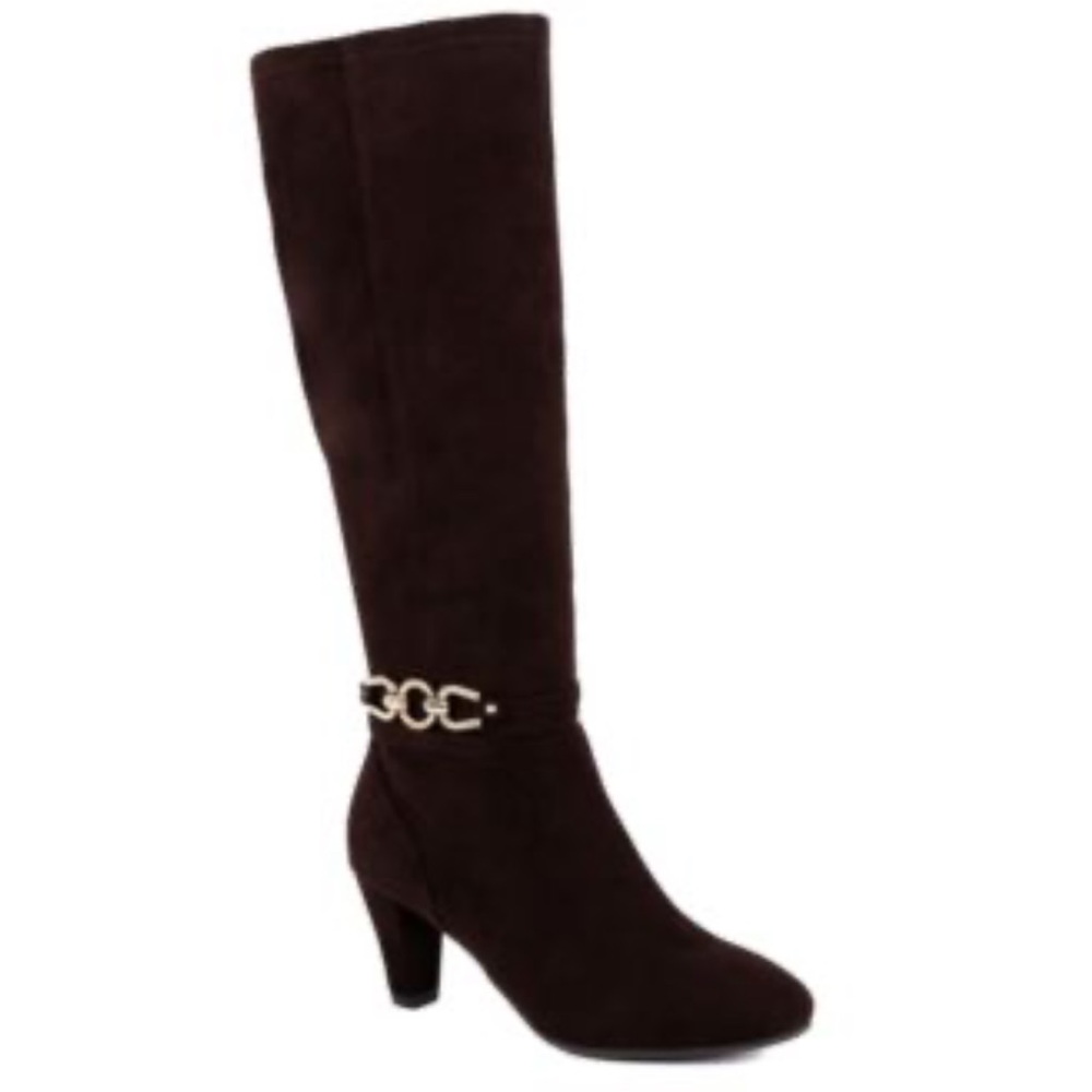 Jones New York Dark Brown Heeled Boots